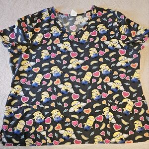 Universal Studios Despicable Me Minions Scrub Top